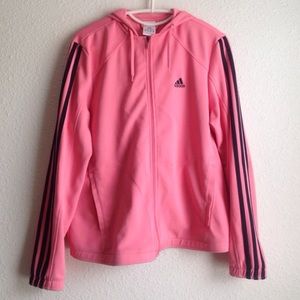 Rare pink and black stripes Adidas jacket